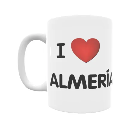 Taza - I ❤ Almería Regalo original y funcional. Taza personalizada de tu localidad.