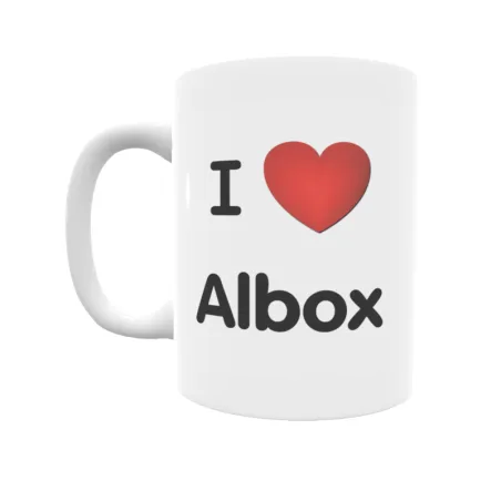 Taza - I ❤ Albox Regalo original y funcional. Taza personalizada de tu localidad.