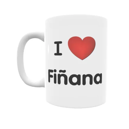 Taza - I ❤ Fiñana Regalo original y funcional. Taza personalizada de tu localidad.