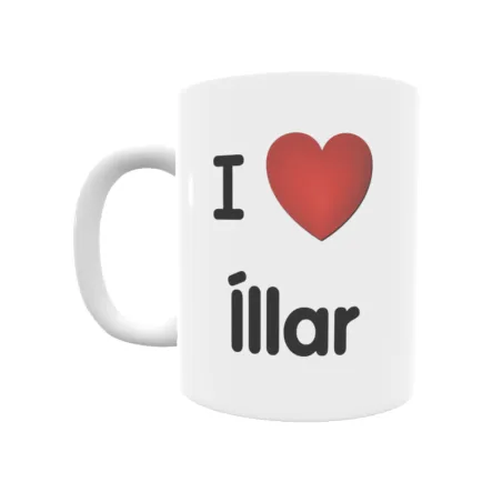 Taza - I ❤ Íllar Regalo original y funcional. Taza personalizada de tu localidad.