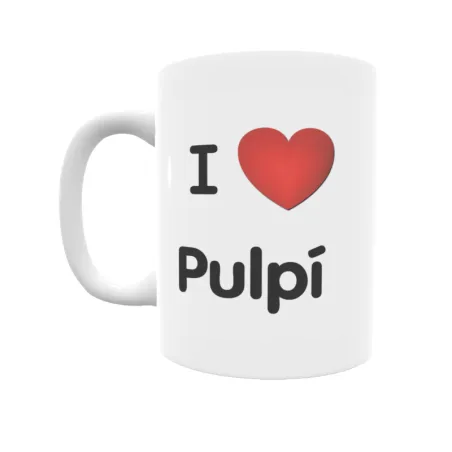 Taza - I ❤ Pulpí Regalo original y funcional. Taza personalizada de tu localidad.