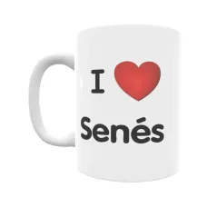 Taza - I ❤ Senés Regalo original y funcional. Taza personalizada de tu localidad.