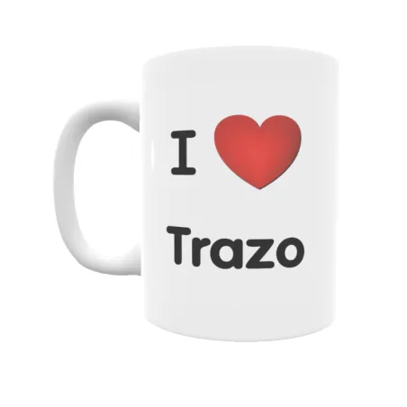 Taza - I ❤ Trazo Regalo original y funcional. Taza personalizada de tu localidad.