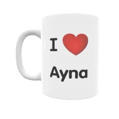 Taza - I ❤ Ayna Regalo original y funcional. Taza personalizada de tu localidad.