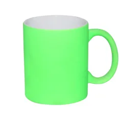 Taza cerámica flúor verde para personalizar con diseños y frases. Envío nacional 24/48.