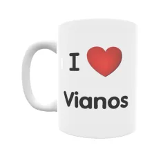 Taza - I ❤ Vianos Regalo original y funcional. Taza personalizada de tu localidad.