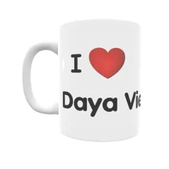 Taza - I ❤ Daya Vieja Regalo original y funcional. Taza personalizada de tu localidad.