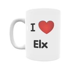 Taza - I ❤ Elx Regalo original y funcional. Taza personalizada de tu localidad.