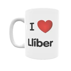 Taza - I ❤ Llíber Regalo original y funcional. Taza personalizada de tu localidad.