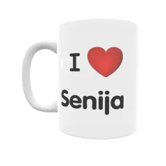 Taza - I ❤ Senija Regalo original y funcional. Taza personalizada de tu localidad.