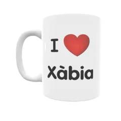 Taza - I ❤ Xàbia Regalo original y funcional. Taza personalizada de tu localidad.