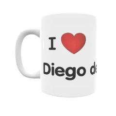 Taza - I ❤ Diego del Carpio Regalo original y funcional. Taza personalizada de tu localidad.