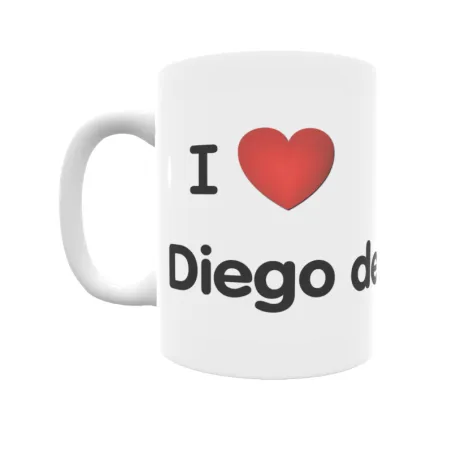 Taza - I ❤ Diego del Carpio Regalo original y funcional. Taza personalizada de tu localidad.