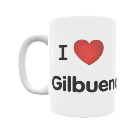 Taza - I ❤ Gilbuena Regalo original y funcional. Taza personalizada de tu localidad.