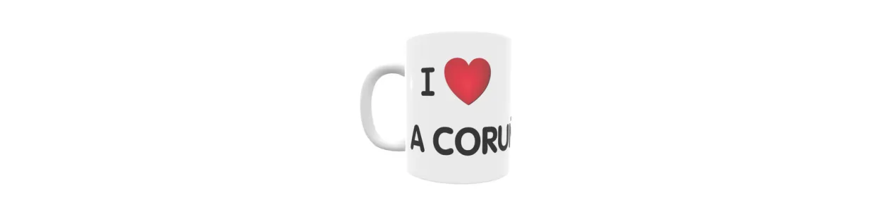 Tazas personalizadas de las localidades de La Coruña | Envío 24/48h.